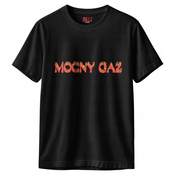 Koszulka czarna męska Mocny Gaz Memy