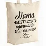 Torba bawełniana premium na zakupy Dzień Matki Prezent Mama Mistrzyni