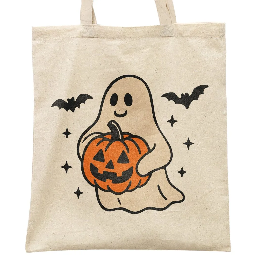 Torba bawełniana na zakupy Halloween Jesień Dynia Duch Prezent