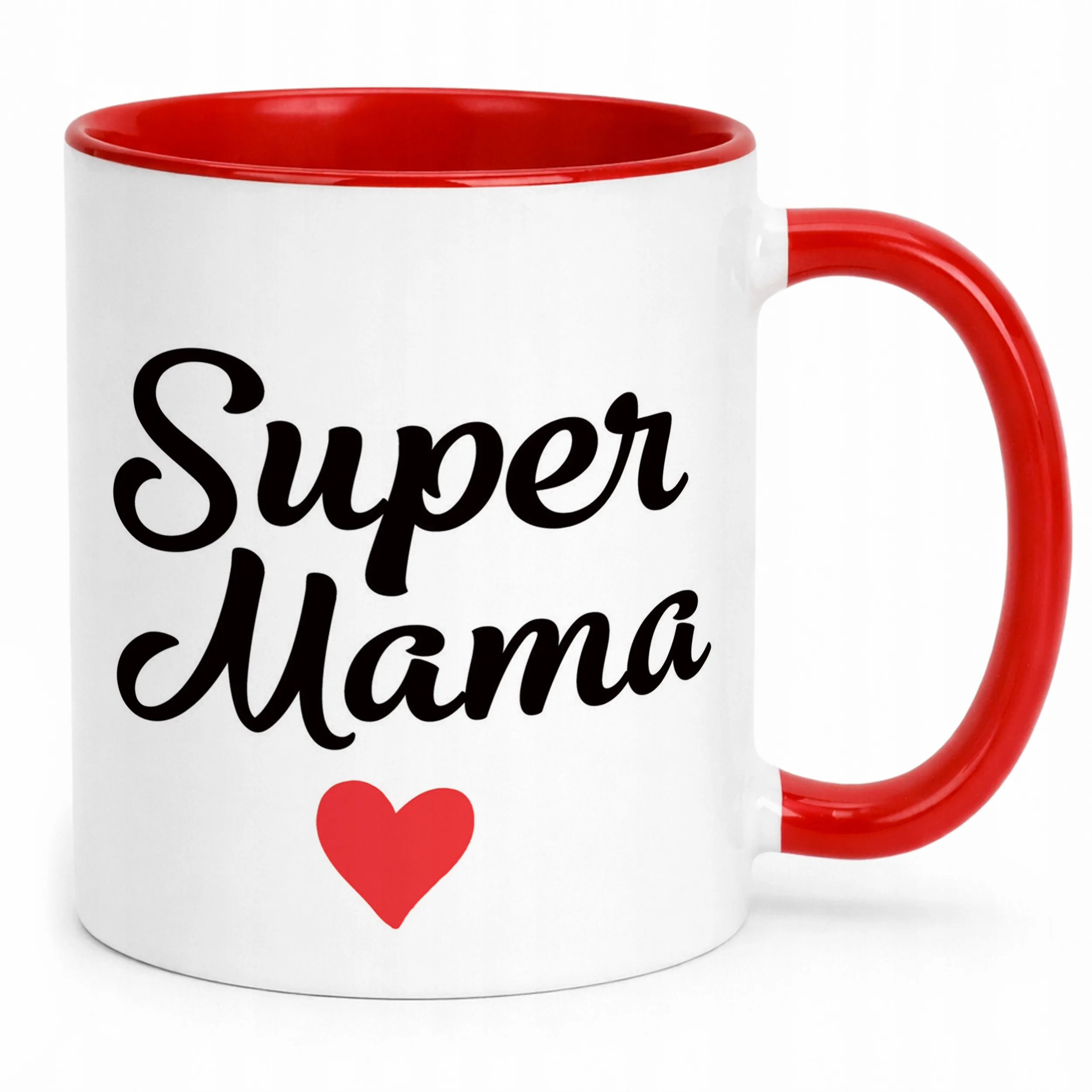 Kubek Czerwony Dzień Matki Dla Mamy Prezent Upominek Super Mama