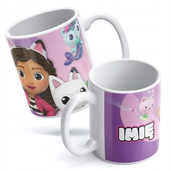 Kubek Koci Domek Gabi Personalizowany z Imieniem Prezent Dla Dziecka