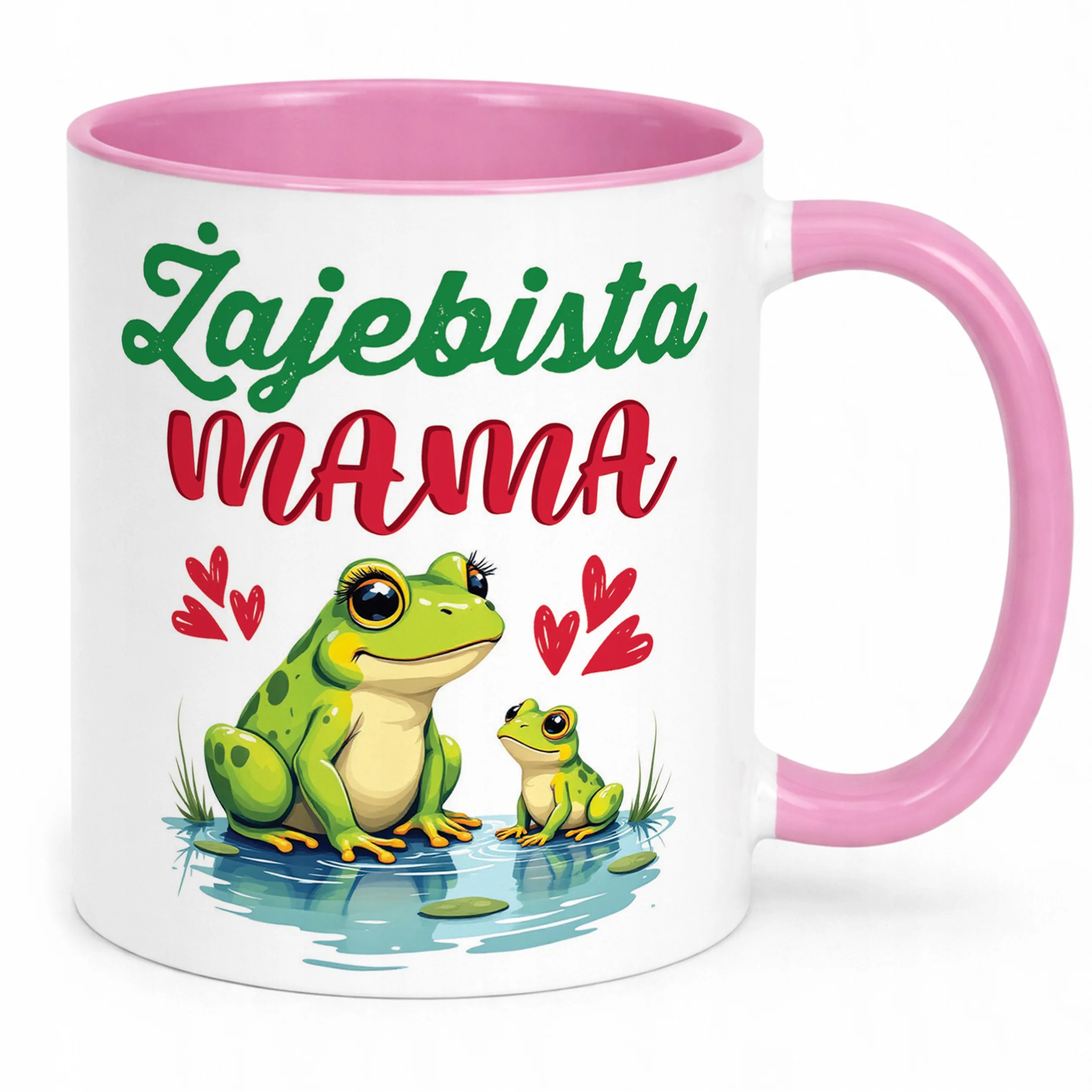 Kubek Różowy Dzień Matki Dla Mamy Prezent Upominek Żajebista Mama