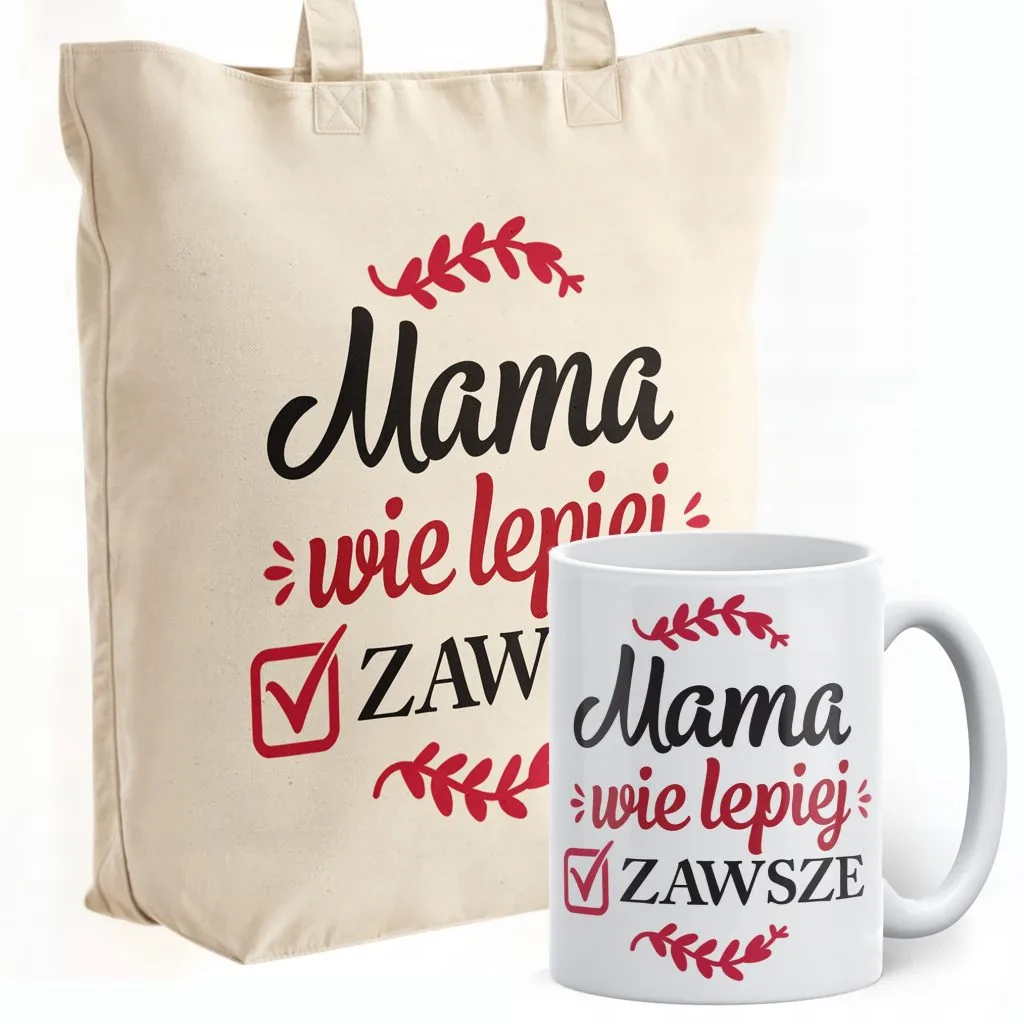 Zestaw Kubek + Torba Premium Dzień Matki Dla Mamy Prezent Upominek