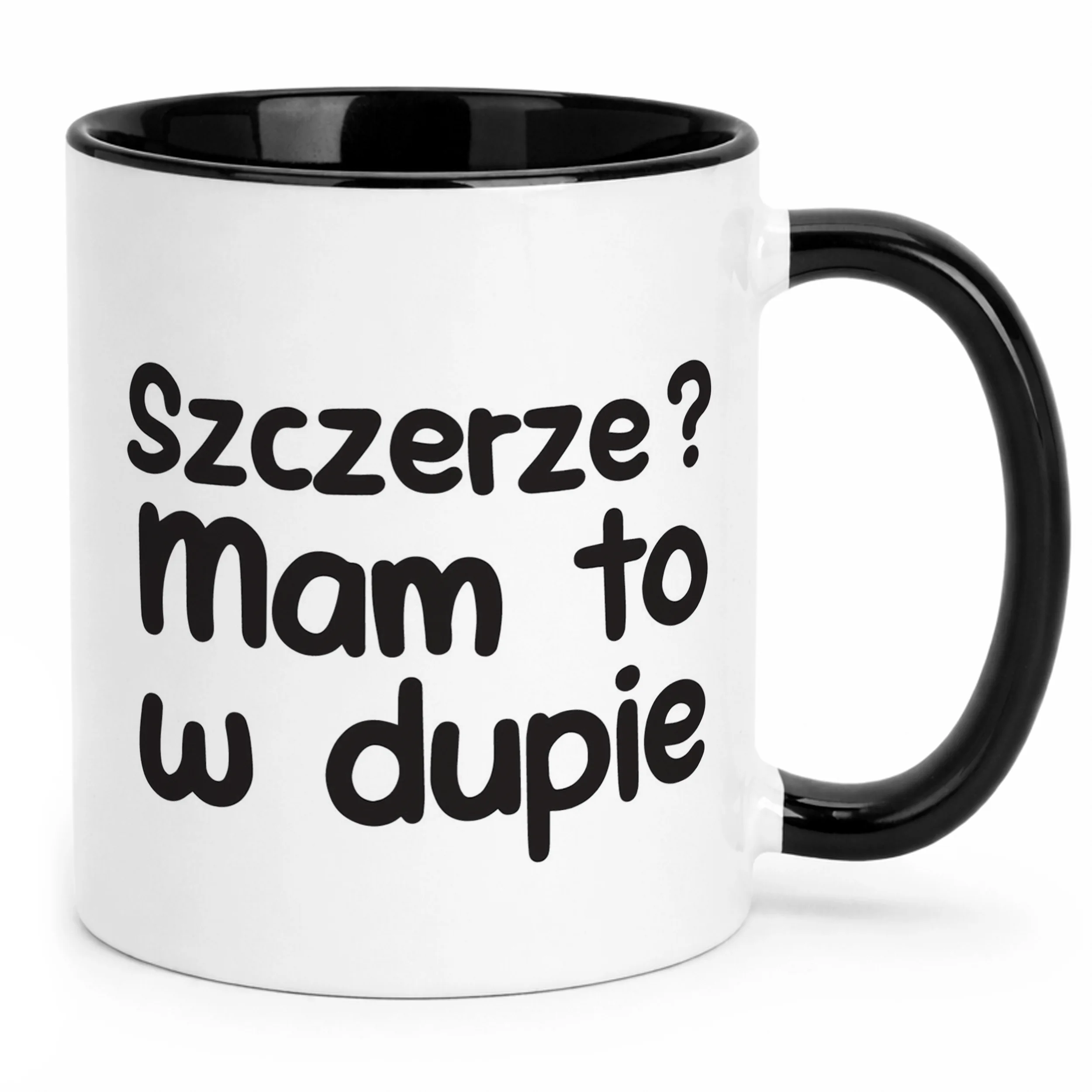 Kubek Czarny Szczerze Mam To W D*pie Śmieszny Zabawny Prezent
