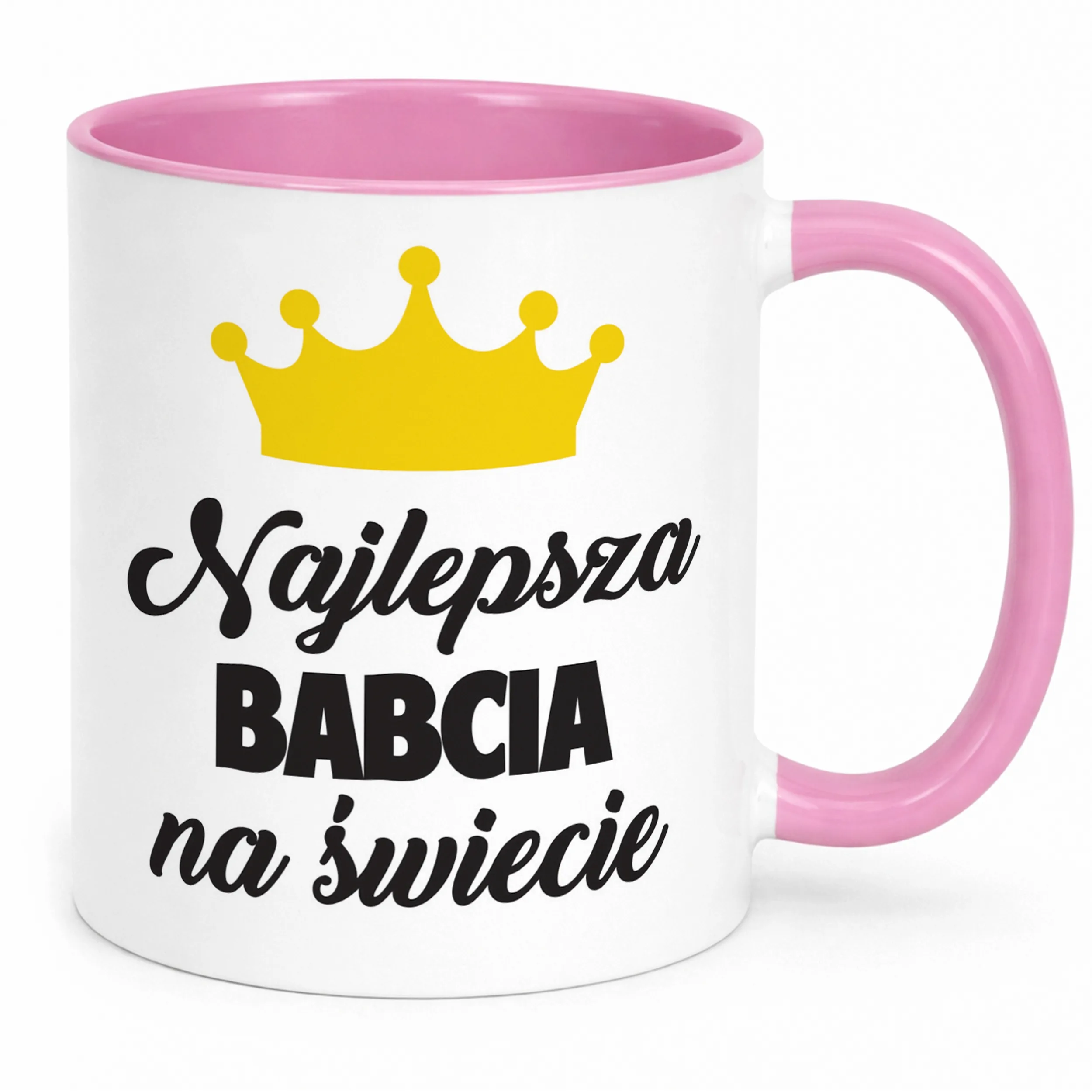 Kubek Różowy Dzień Babci Najlepsza Babcia Prezent Upominek