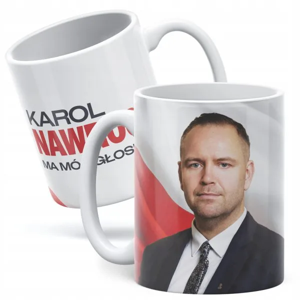 Kubek ceramiczny Karol Nawrocki Ma Mój Głos #Nawrocki2025 PiS