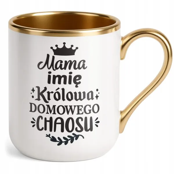 Kubek Premium Złoty Personalizowany Dzień Matki Dla Mamy Prezent Upominek
