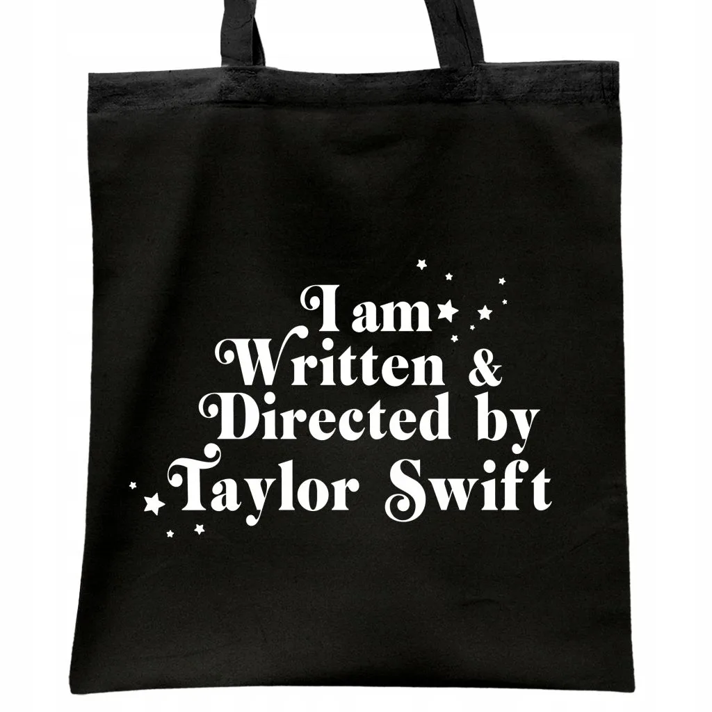 Torba bawełniana czarna na zakupy Taylor Swift Dla Fanów Prezent