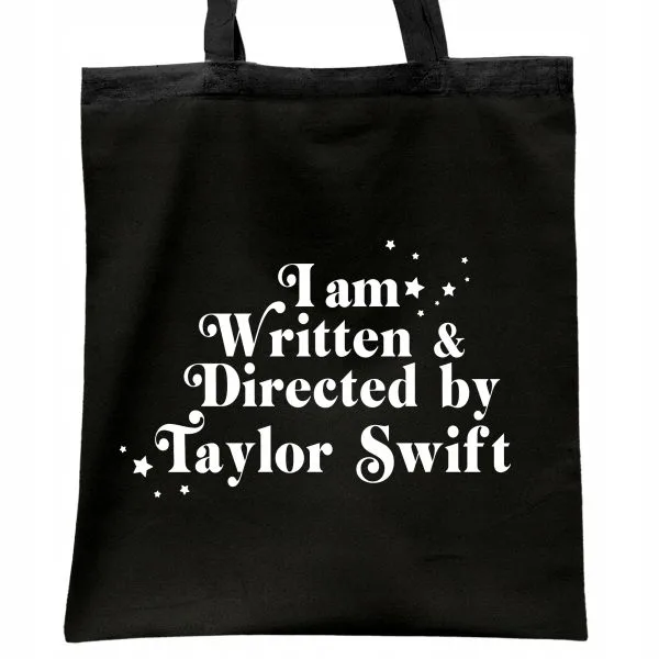 Torba bawełniana czarna na zakupy Taylor Swift Dla Fanów Prezent