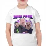 Koszulka biała dziecięca John Pork viral tiktok brainrot mem