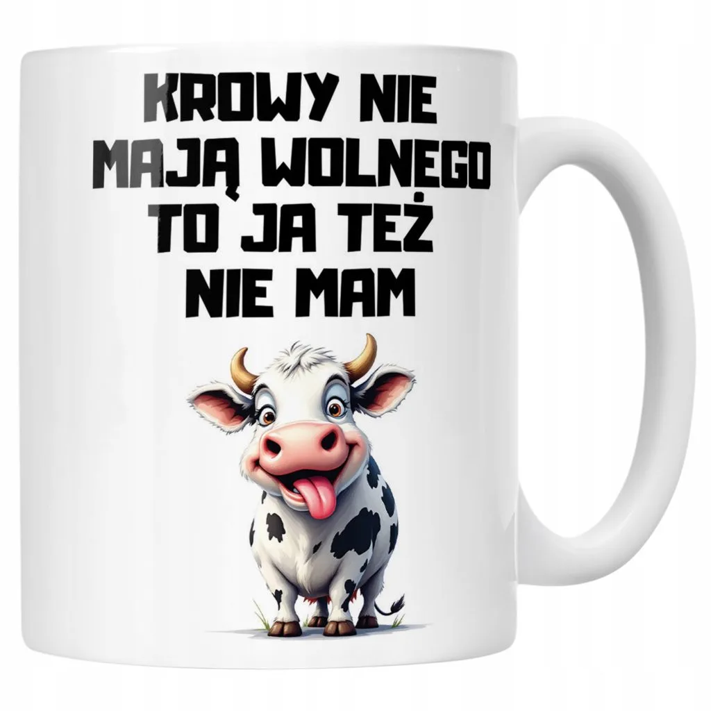 Kubek ceramiczny Rolnik Dla Rolnika Krowa Zabawny Prezent Upominek