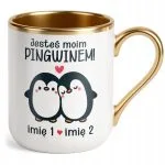 Kubek Premium Złoty Personalizowany Na Walentynki Kocham Cię Prezent