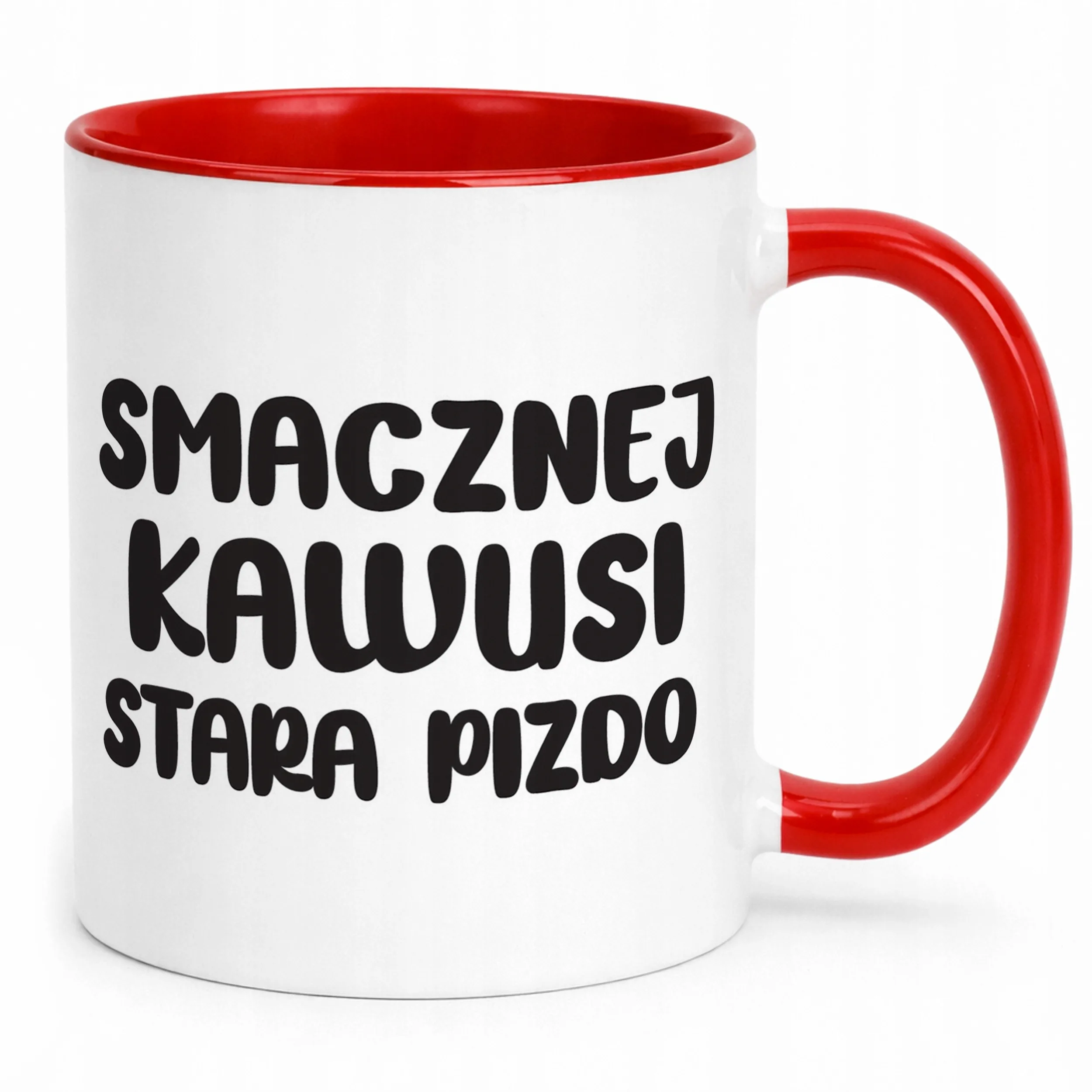 Kubek Czerwony Smacznej Kawus Stara Piz*o Śmieszny Zabawny Prezent