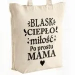 Torba bawełniana premium na zakupy Dzień Matki Prezent Blask Ciepło Miłość