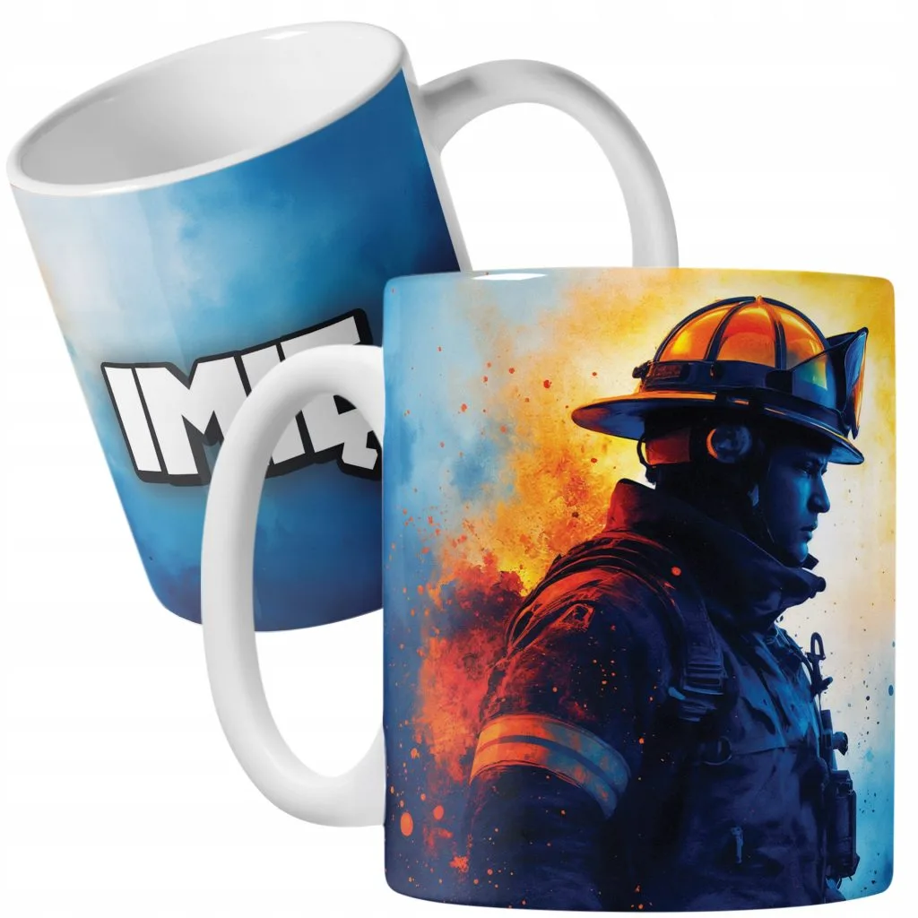 Kubek ceramiczny personalizowany Dla Strażaka Wóz Strażacki Dla Dzieci