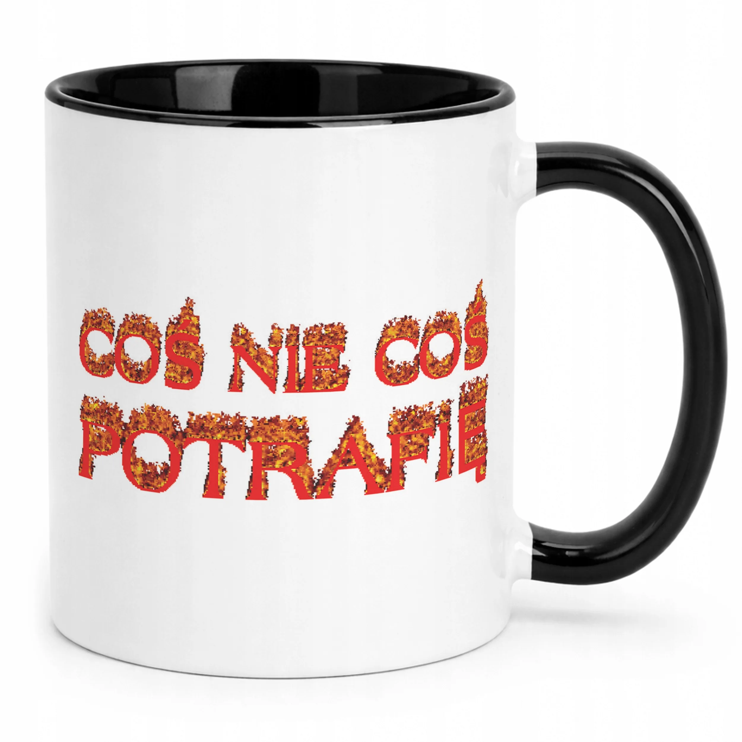 Kubek Czarny Coś nie coś potrafię Memy Zabawne Prezent