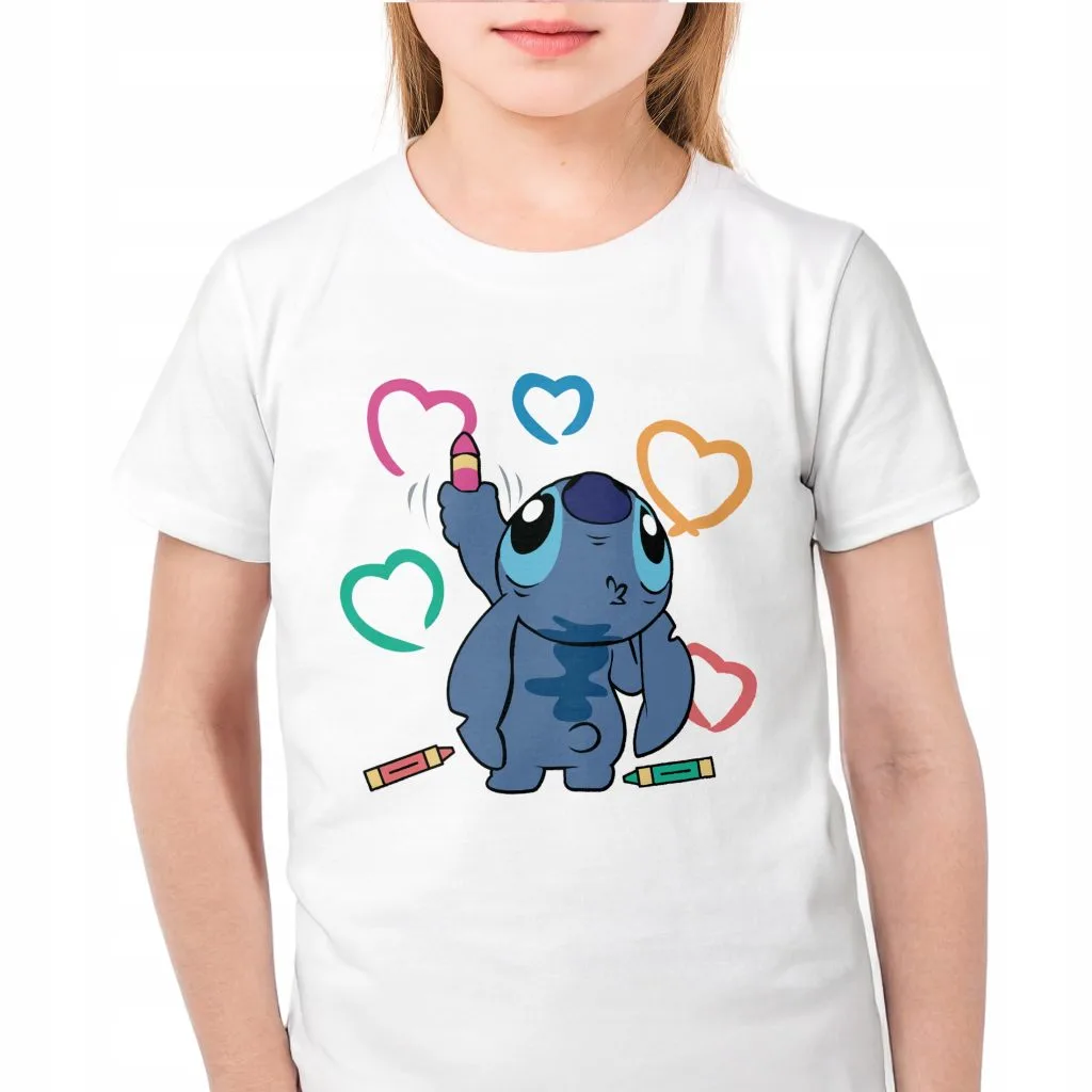 Koszulka biała dziecięca Stitch Lilo i Stich Dla Fanów