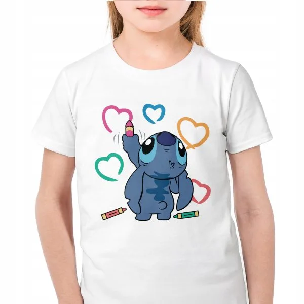 Koszulka biała dziecięca Stitch Lilo i Stich Dla Fanów