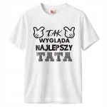 Koszulka biała męska Dzień Ojca Dla Taty Prezent