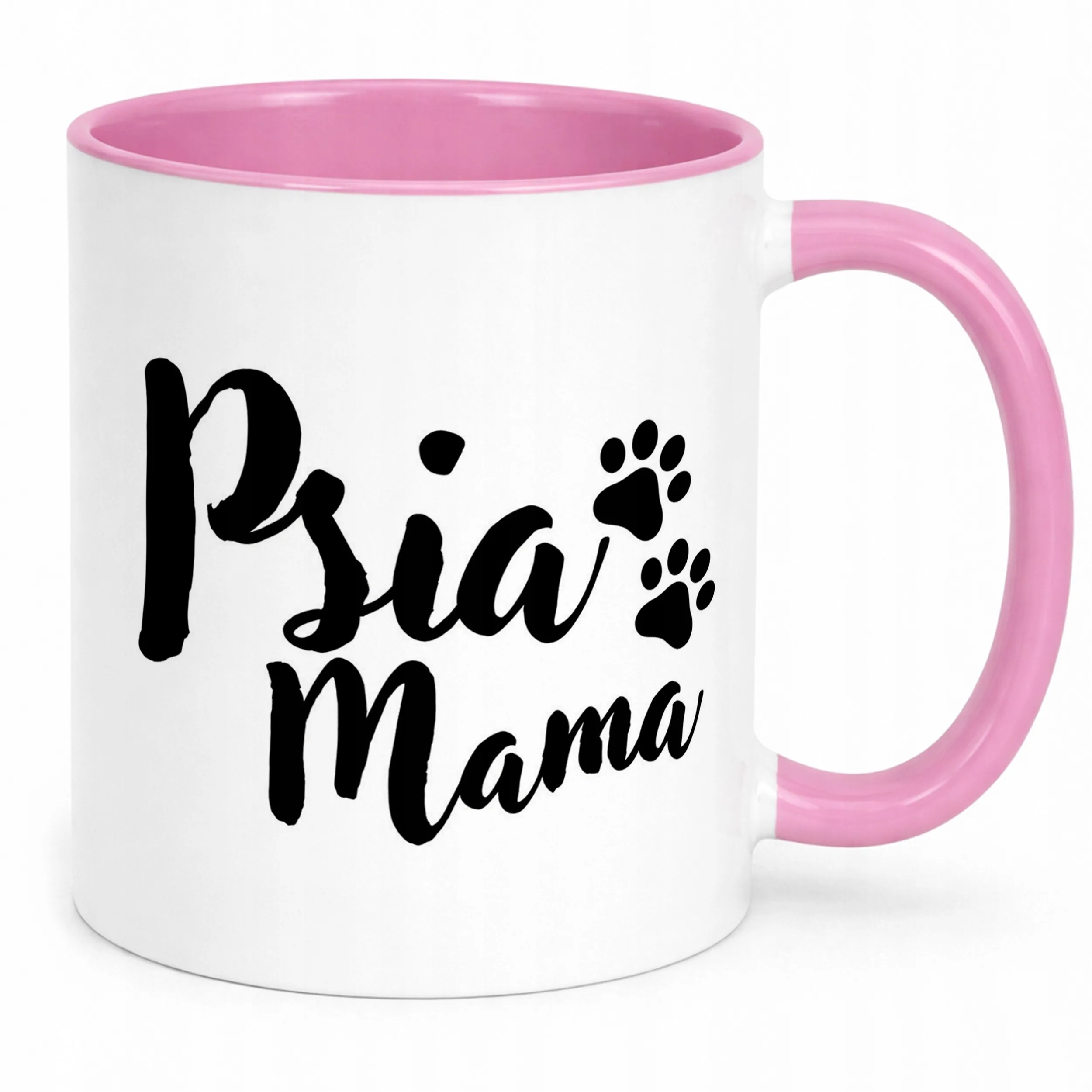 Kubek Różowy Psia Mama Dla Posiadaczki Psa Prezent
