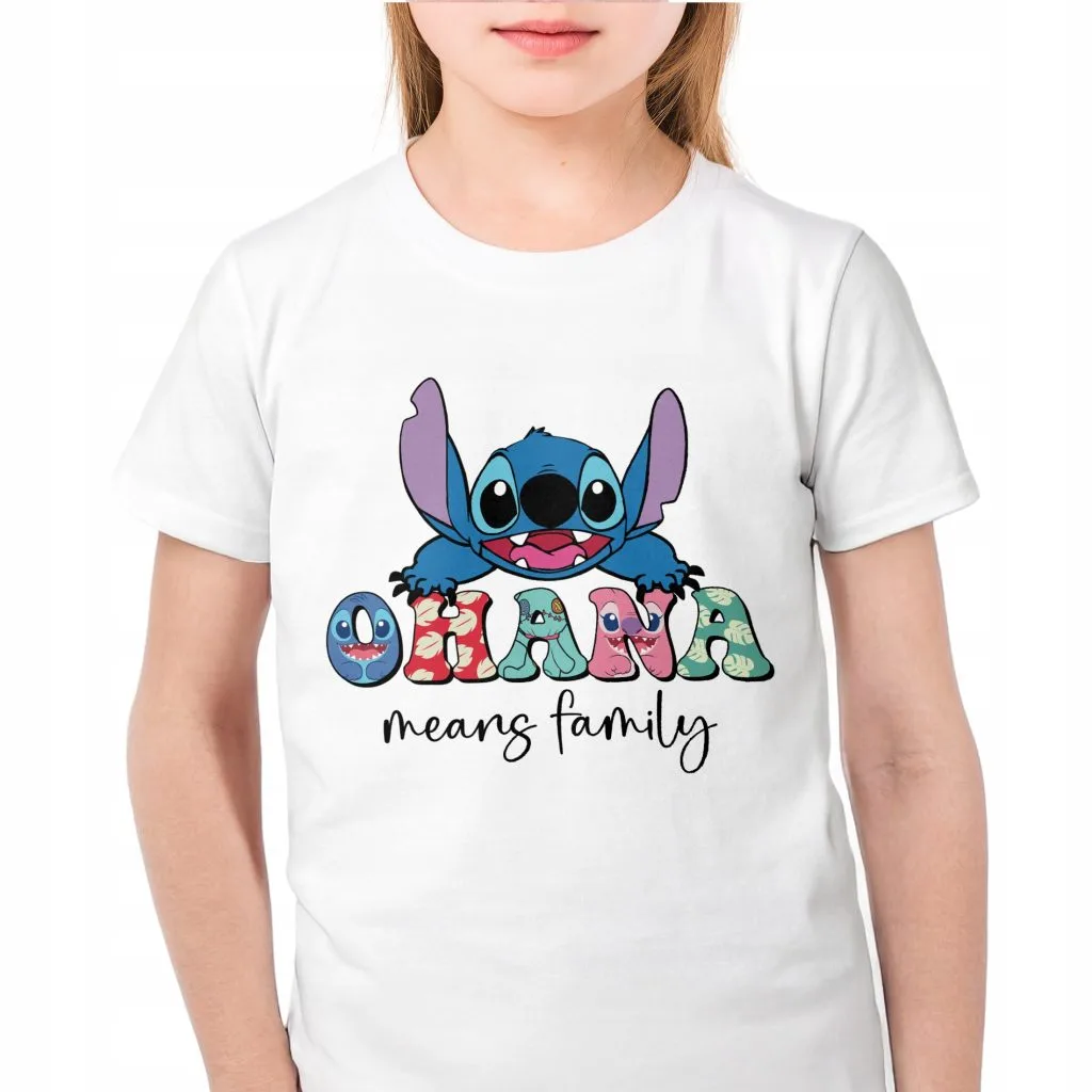 Koszulka biała dziecięca Stitch Lilo i Stich Dla Fanów