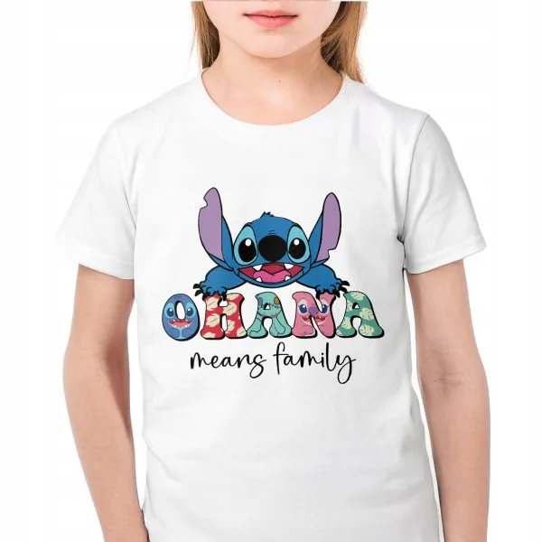 Koszulka biała dziecięca Stitch Lilo i Stich Dla Fanów