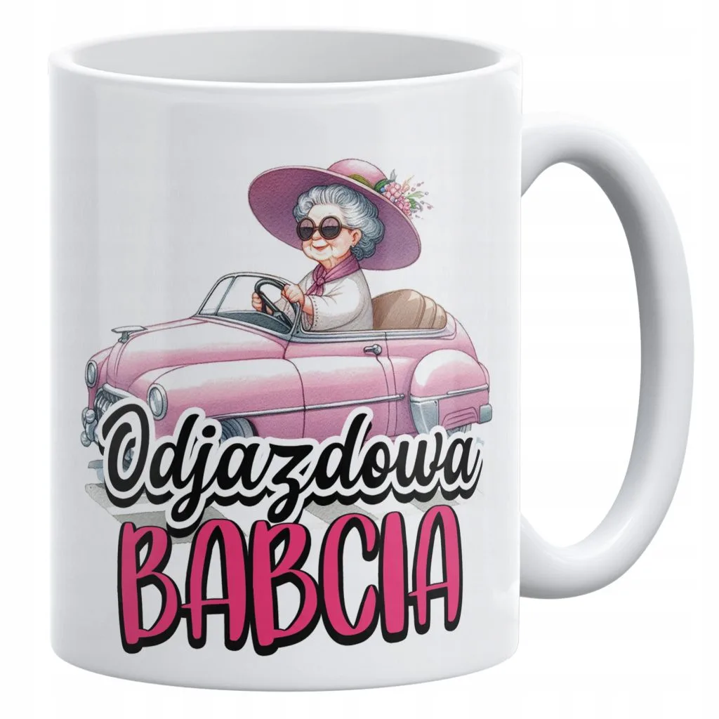 Kubek ceramiczny 330 ml Na Dzień Babci Prezent Upominek Odjazdowa Babcia