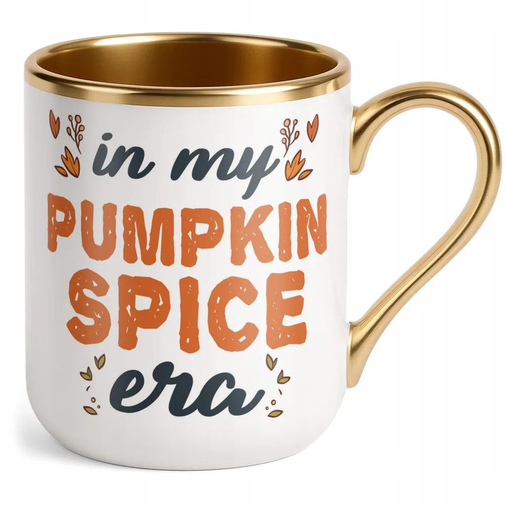 Kubek Premium Złoty Jesienny Jesień In My Pumpkin Spice Era Prezent