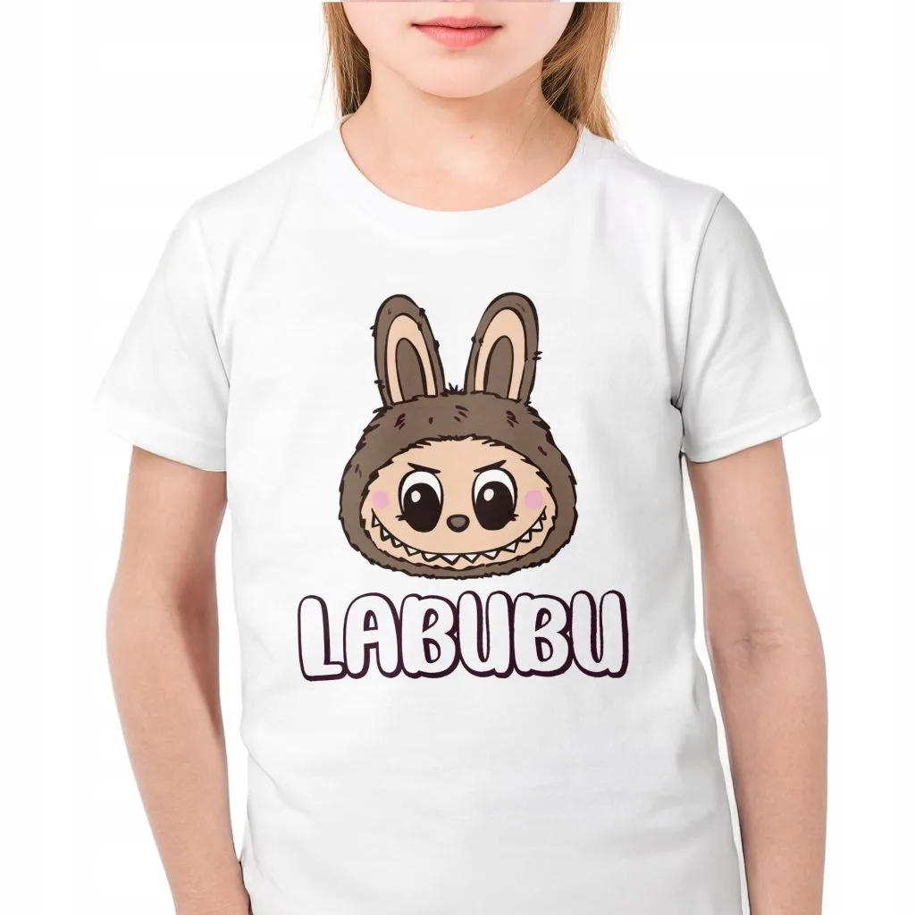 Koszulka biała dziecięca Labubu Dla Fanów Bajki