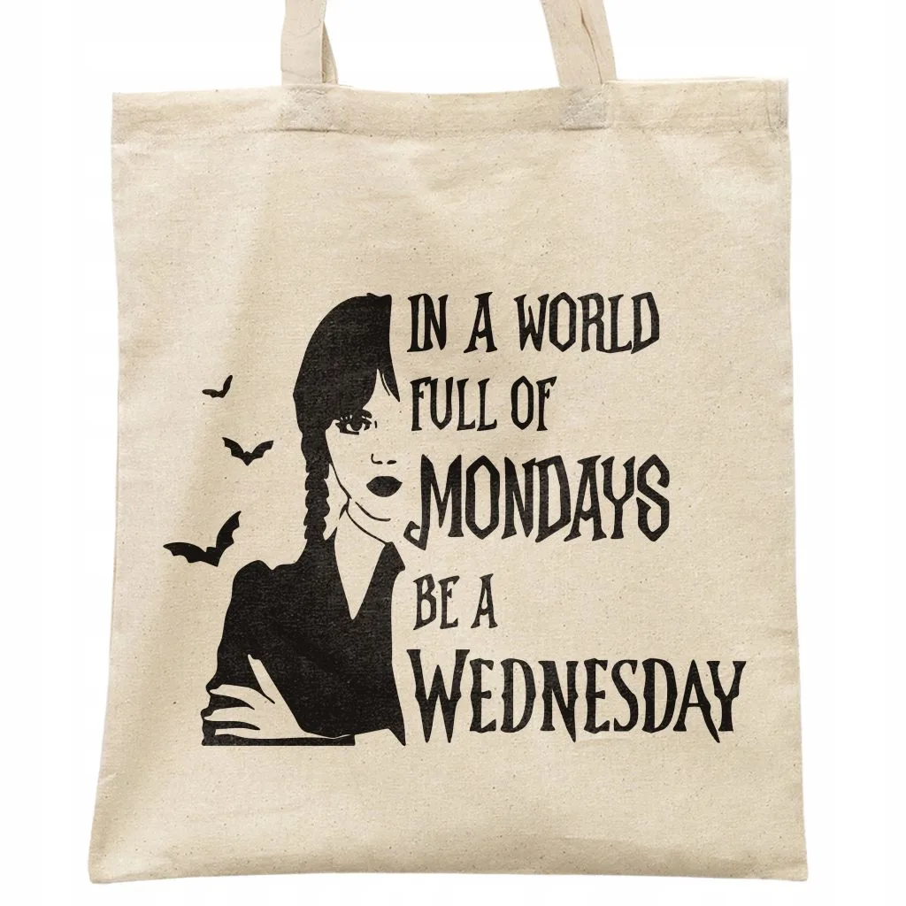 Torba bawełniana na zakupy Nevermore Wednesday Dla Fanów Serialu