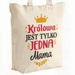 Torba bawełniana premium na zakupy Dzień Matki Prezent Królowa Mama