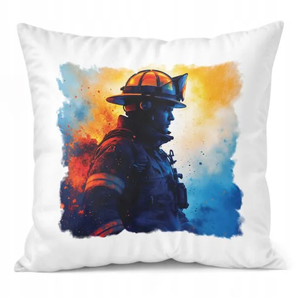 Poduszka 38x38cm Dla Strażaka Wóz Strażacki Dla Dzieci Prezent