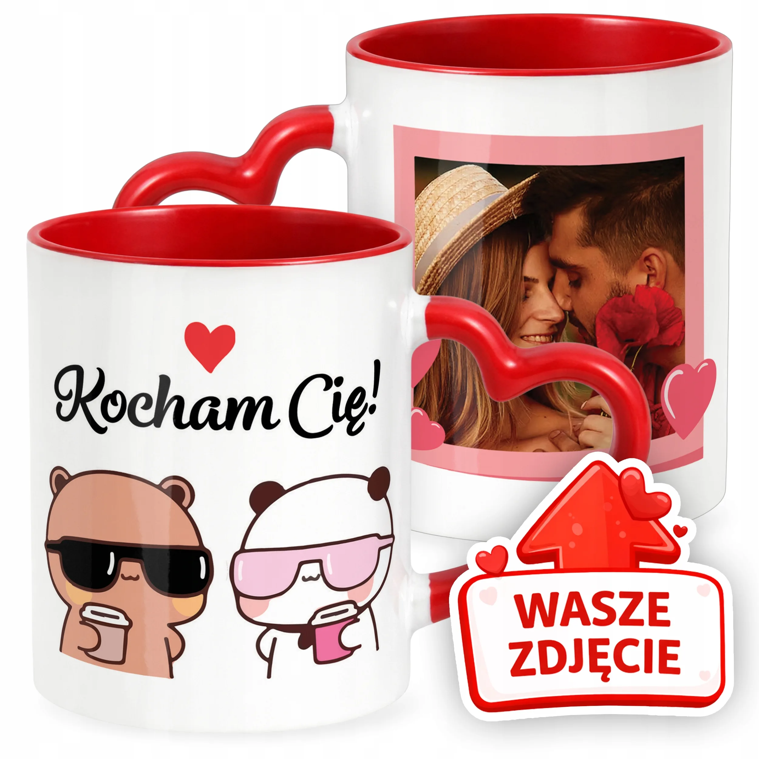 Kubek Walentynkowy Z Własnym Zdjęciem Serce Walentynki Prezent Upominek