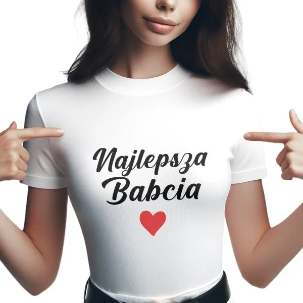Koszulka Damska T-shirt Na Dzień Babci Prezent Najlepsza Babcia