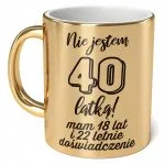 Kubek ceramiczny 330 ml Nie jestem 40 Na 40 Urodziny Prezent Dla Kobiety