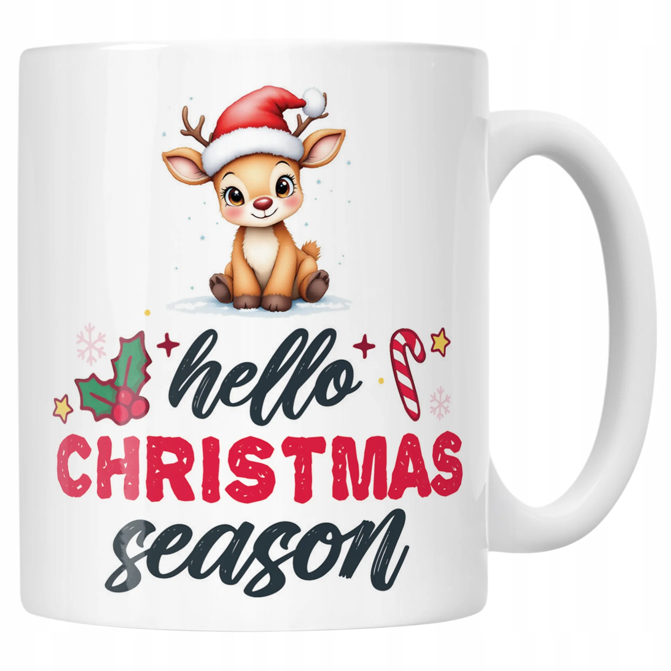 Kubek Ceramiczny Świąteczny Hello Christmas Boże Narodzenie Prezent