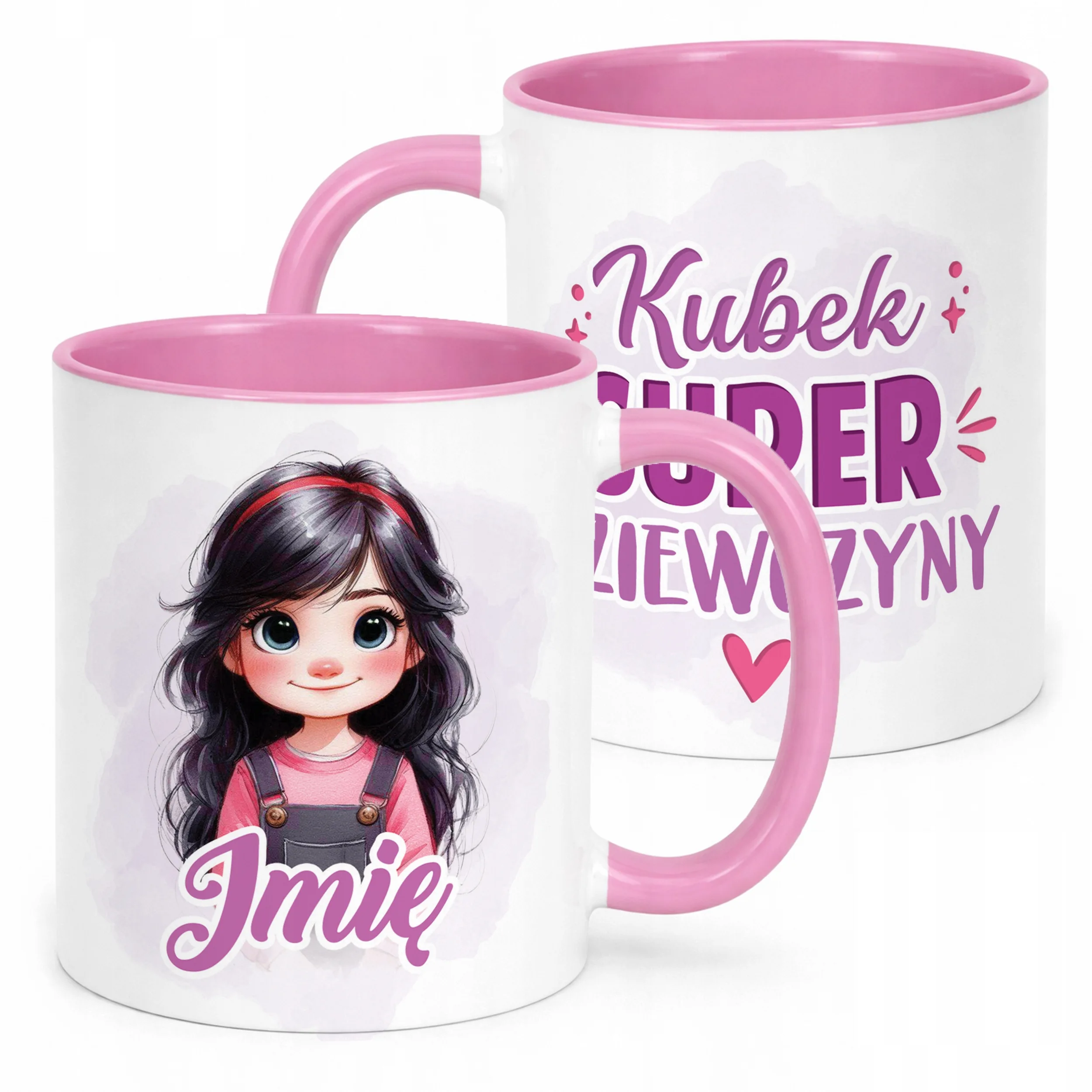 Kubek Różowy Personalizowany Dzień Kobiet Dla Dziewczynki Prezent