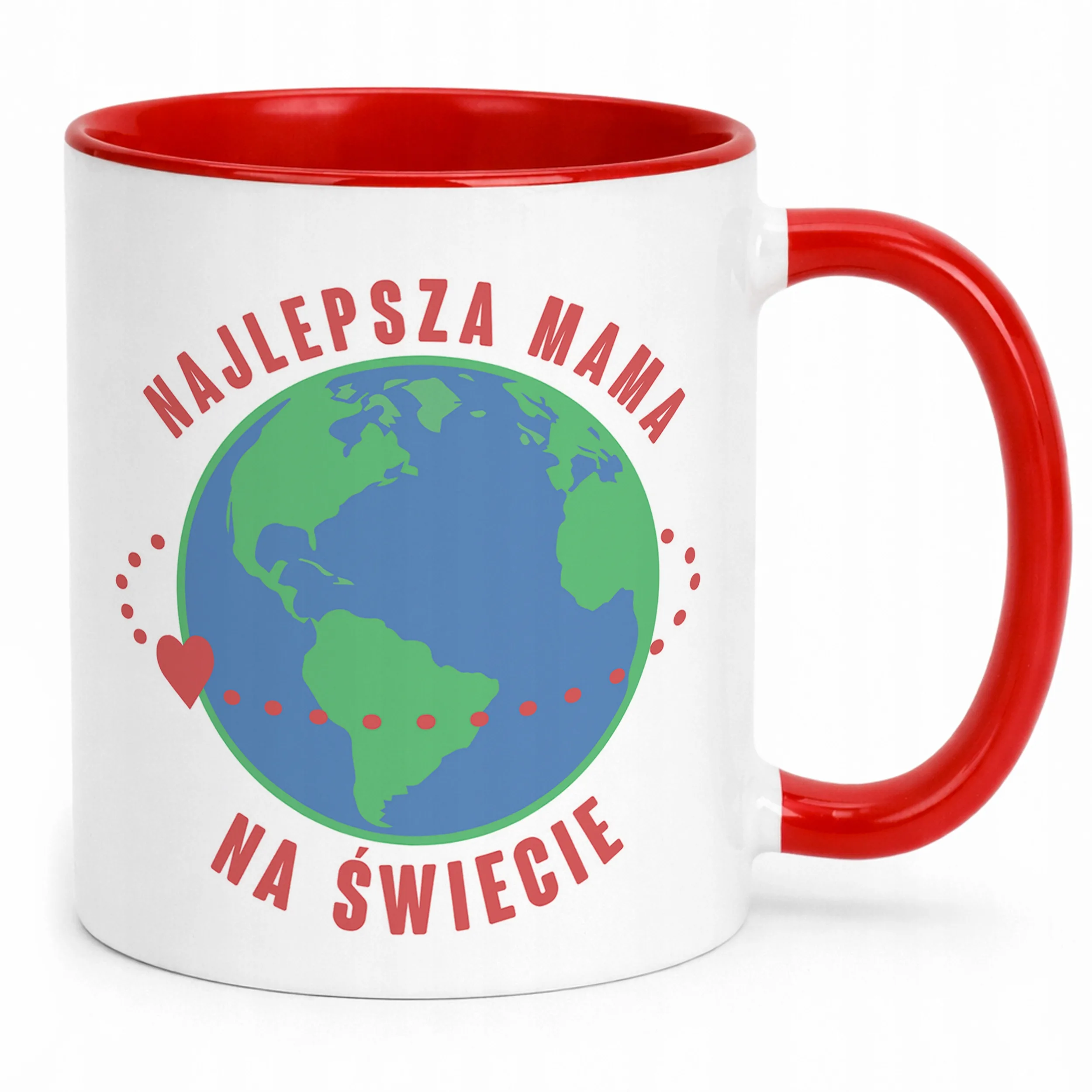 Kubek Czerwony Dzień Matki Dla Mamy Prezent Najlepsza Mama