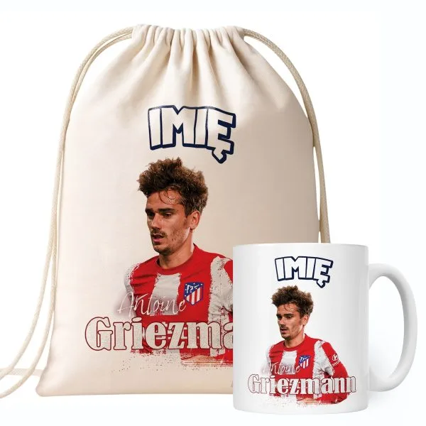 Zestaw personalizowany Kubek + Plecak Griezmann Atlético Madryt