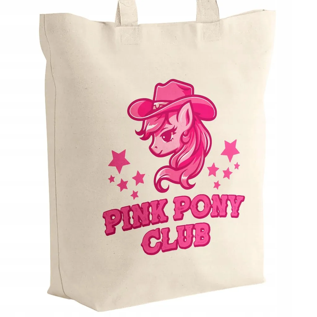 Torba bawełniana z dnem na zakupy 42×38 Chappell Roan Pink Pony Club