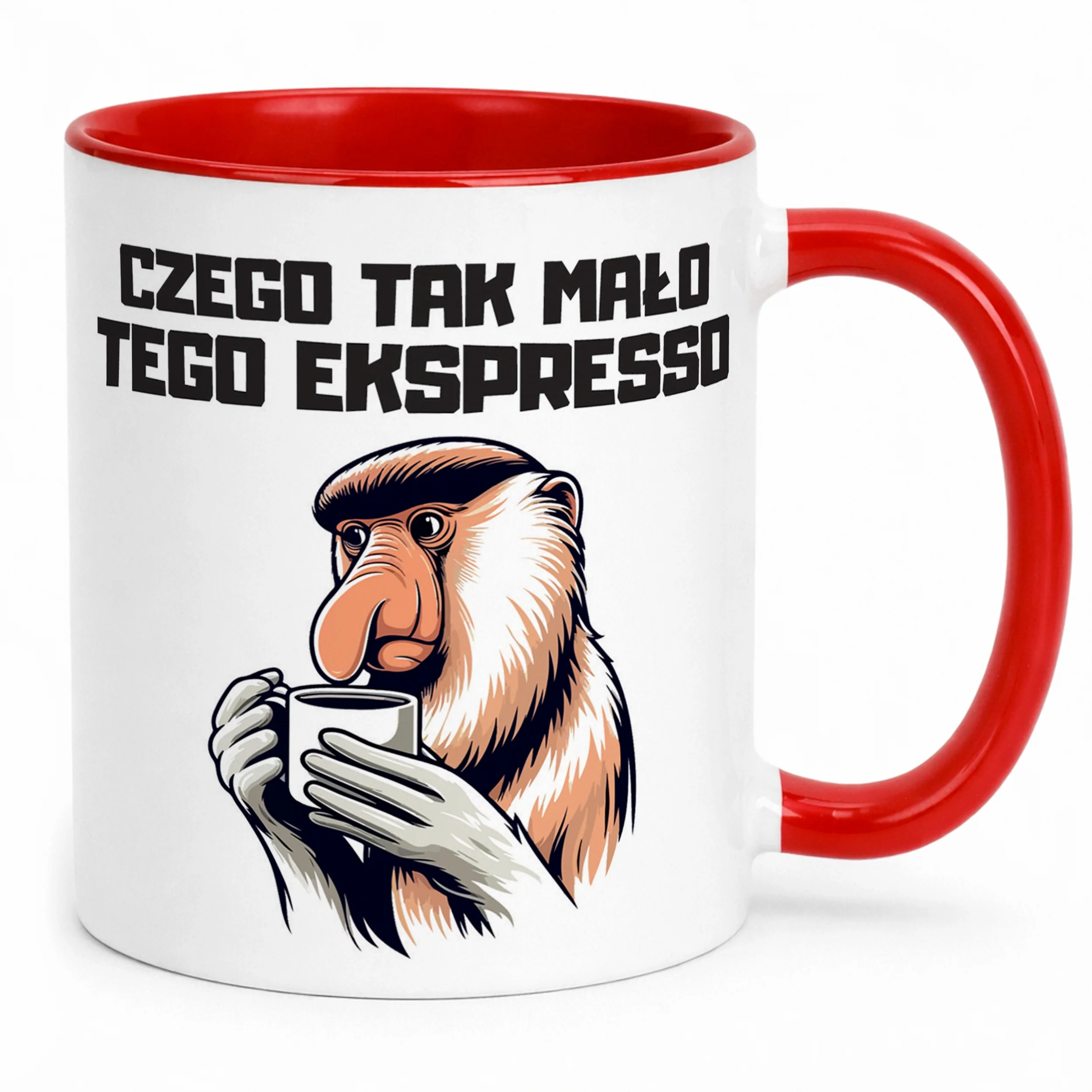 Kubek Czerwony Janusz Nosacz Kawa Zabawny Prezent Upominek