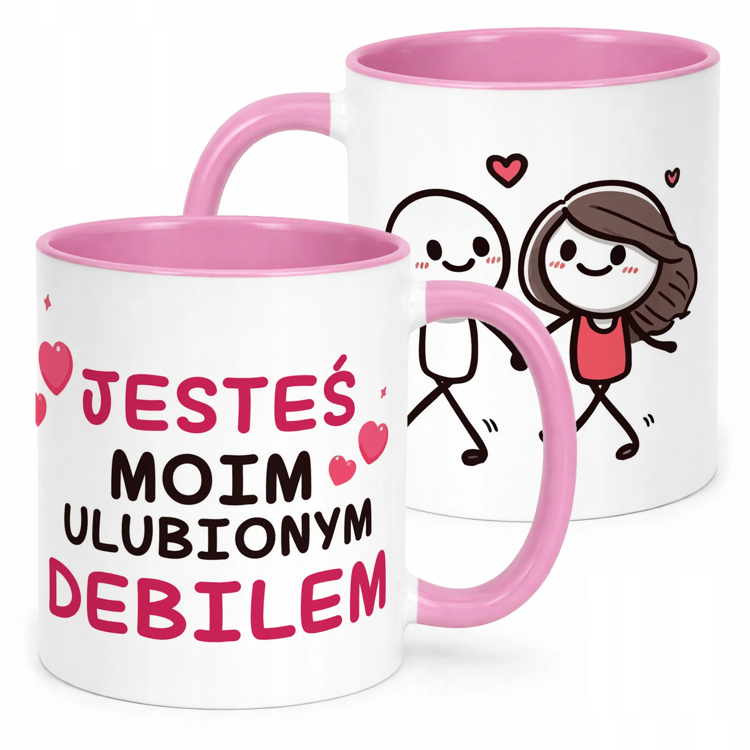 Kubek Różowy Walentynki Miłość Prezent Upominek Dla Drugiej Połowy