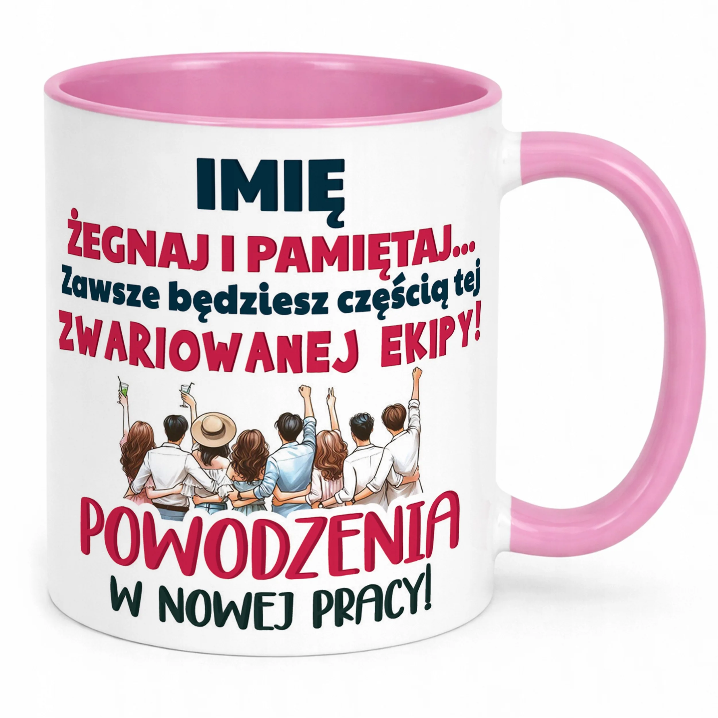 Kubek Różowy Personalizowany Pożeganie Odejście z Pracy Prezent