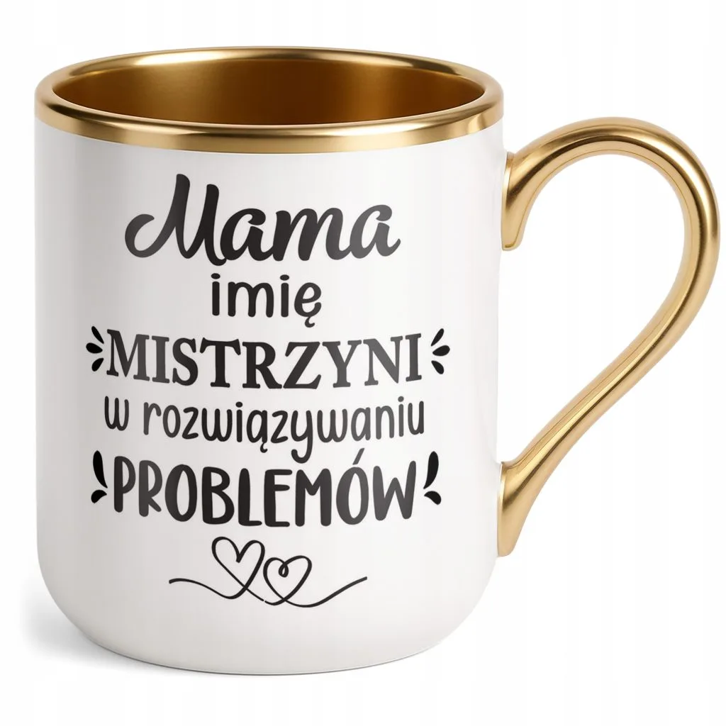 Kubek Premium Złoty Personalizowany Dzień Matki Dla Mamy Prezent Upominek
