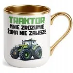 Kubek Premium Złoty Rolnik Dla Rolnika Traktor Zabawny Prezent