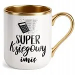 Kubek Premium Złoty Personalizowany Super Księgowy Prezent Upominek