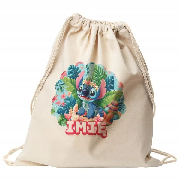 Plecak bawełniany Z imieniem Lilo i Stitch Dla Dzieci Do Szkoły Przedszkola