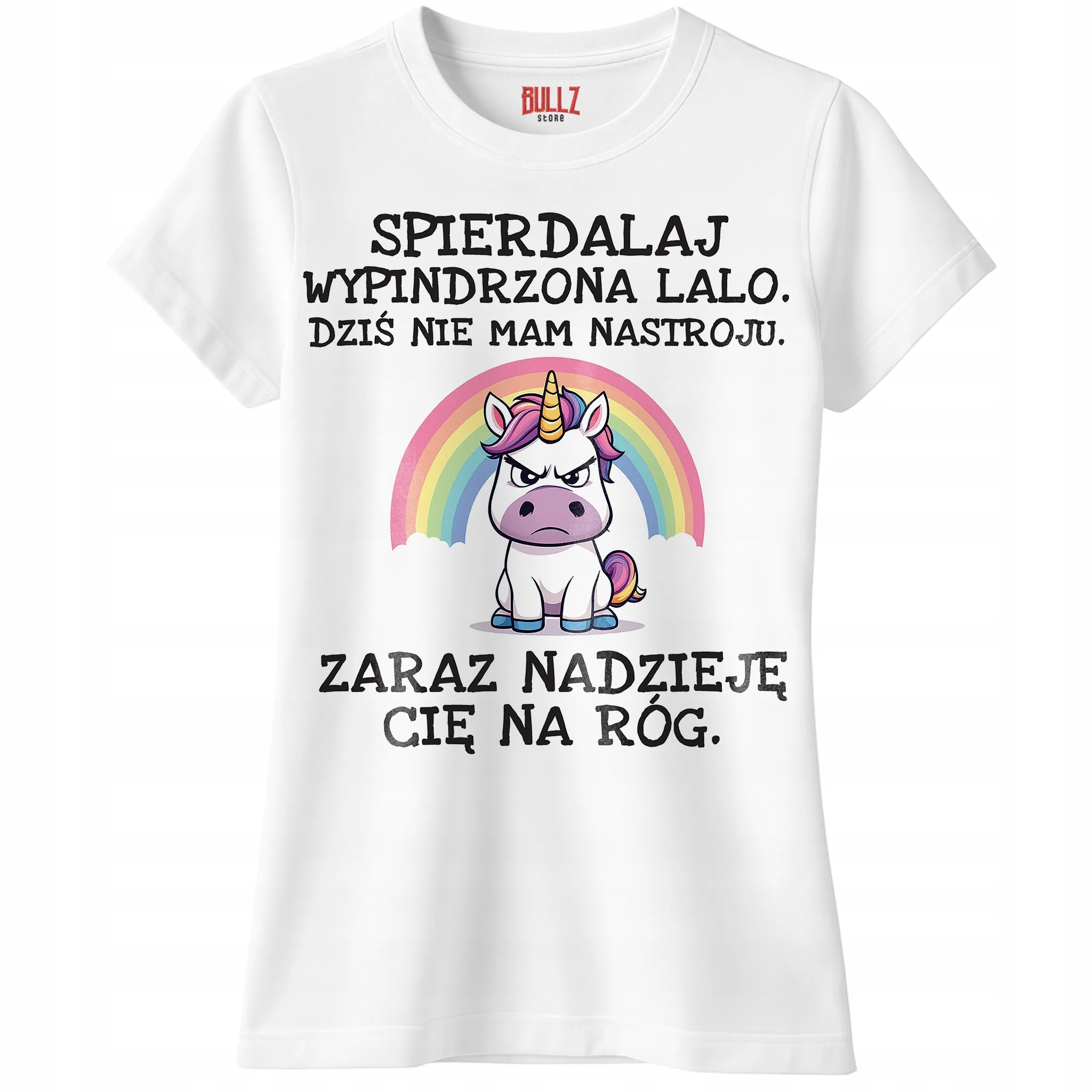 Koszulka biała damska Spie***laj Wypindrzona Lalo Prezent