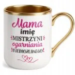 Kubek Premium Złoty Personalizowany Dzień Matki Dla Mamy Prezent Upominek