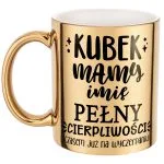 Złoty Kubek ceramiczny Personalizowany Dzień Matki Dla Mamy Prezent